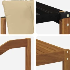 vidaXL Conjunto de sofás de exterior con cojín 7 pcs Natural y beige Outlet