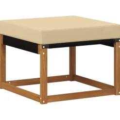 vidaXL Conjunto de sofás de exterior con cojín 7 pcs Natural y beige Outlet