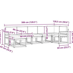 vidaXL Conjuntos De Muebles-Conjunto de sofás de exterior 7 pcs