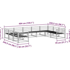 vidaXL Conjuntos De Muebles-Conjunto de sofás de exterior 9 pcs