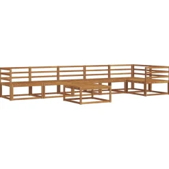 vidaXL Conjuntos De Muebles-Conjunto de sofás de exterior 7 pcs