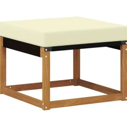 vidaXL Conjunto de sofás de exterior con cojín 9 pcs Natural y crema New
