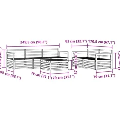 vidaXL Conjuntos De Muebles-Conjunto de sofás de exterior 6 pcs