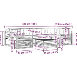 vidaXL Conjuntos De Muebles-Conjunto de sofás de exterior con cojín 7 pcs