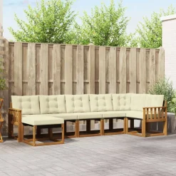 vidaXL Conjuntos De Muebles-Conjunto de sofás de exterior con cojín 7 pcs