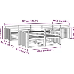 vidaXL Conjuntos De Muebles-Conjunto de sofás de exterior 7 pcs