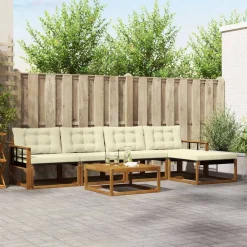 vidaXL Conjuntos De Muebles-Conjunto de sofás de exterior con cojín 6 pcs
