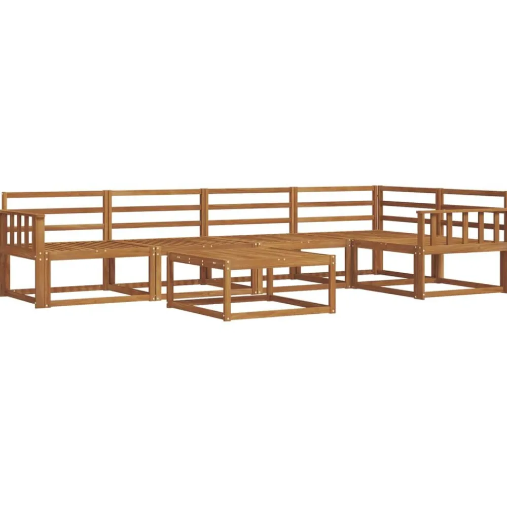 vidaXL Conjunto de sofás de exterior 6 pcs Natural Clearance