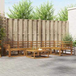 vidaXL Conjunto de sofás de exterior 6 pcs Natural Clearance