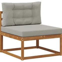 vidaXL Conjuntos De Muebles-Conjunto de sofás de exterior 10 pcs Gris Natural y Claro