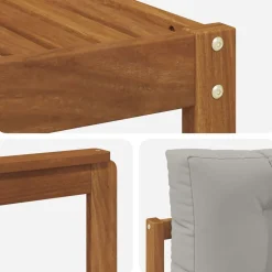 vidaXL Conjuntos De Muebles-Conjunto de sofás de exterior 8 pcs Gris Natural y Claro