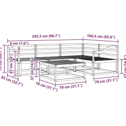 vidaXL Conjuntos De Muebles-Conjunto de sofás de exterior 5 pcs