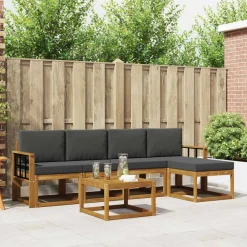 vidaXL Conjuntos De Muebles-Conjunto de sofás de exterior 6 pcs