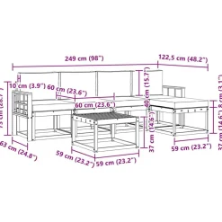 vidaXL Conjuntos De Muebles-Conjunto de sofás de exterior 6 pcs