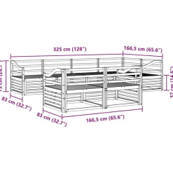 vidaXL Conjunto de sofás de exterior 7 pcs Natural Clearance
