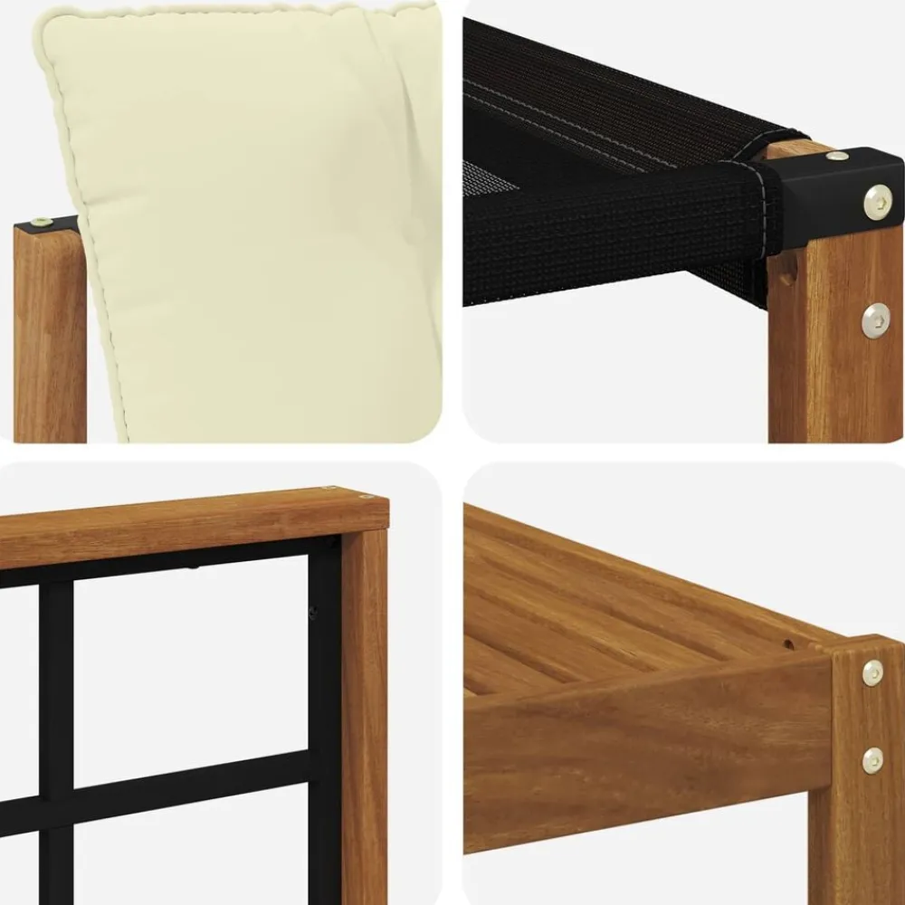 vidaXL Conjunto de sofás de exterior con cojín 7 pcs Natural y crema Discount