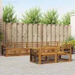 vidaXL Conjunto de sofás de exterior 8 pcs Natural Discount