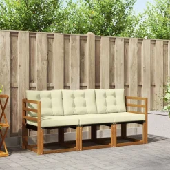 vidaXL Conjuntos De Muebles-Conjunto de sofás de exterior con cojín 3 pcs