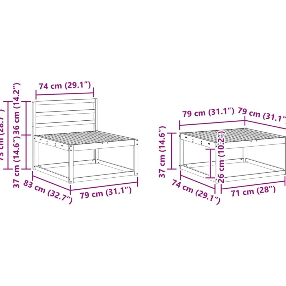 vidaXL Conjuntos De Muebles-Conjunto de sofás de exterior 5 pcs Gris Natural y Claro