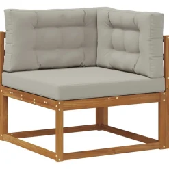 vidaXL Conjuntos De Muebles-Conjunto de sofás de exterior 9 pcs Gris Natural y Claro