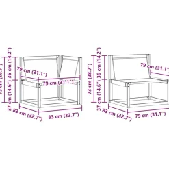 vidaXL Conjunto de sofás de exterior con cojín 7 pcs Natural y beige Best