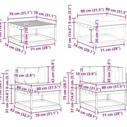 vidaXL Conjunto de sofás de exterior 8 pcs Natural y antracita Online