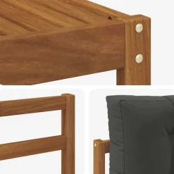 vidaXL Conjunto de sofás de exterior 8 pcs Natural y antracita Online