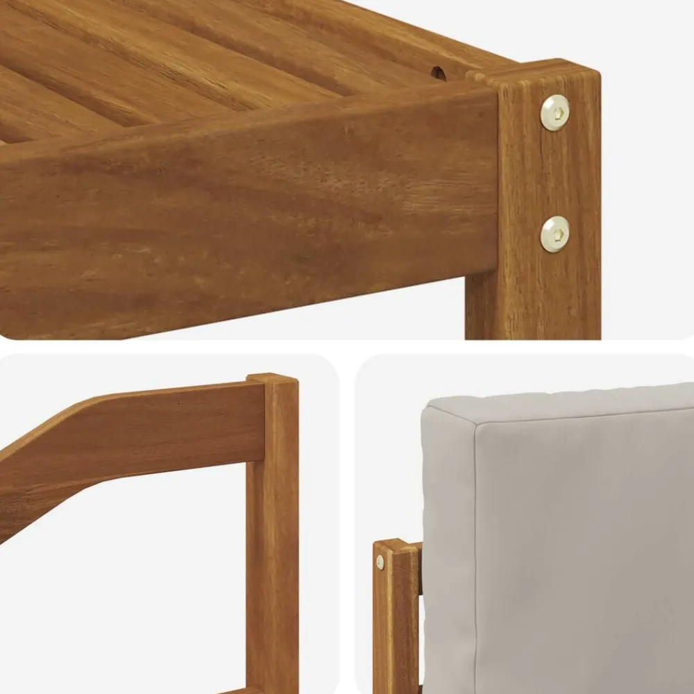 vidaXL Conjuntos De Muebles-Conjunto de sofás de exterior 5 pcs Gris Natural y Claro