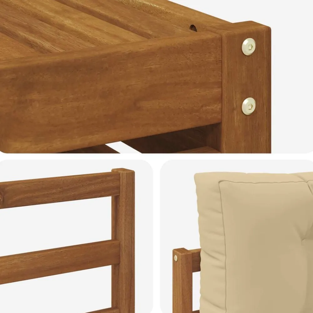 vidaXL Conjuntos De Muebles-Conjunto de sofás de exterior con cojín 7 pcs
