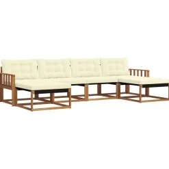 vidaXL Conjuntos De Muebles-Conjunto de sofás de exterior con cojín 6 pcs