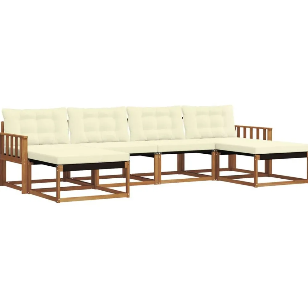 vidaXL Conjuntos De Muebles-Conjunto de sofás de exterior con cojín 6 pcs