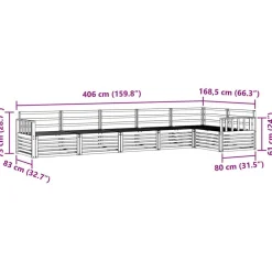 vidaXL Conjuntos De Muebles-Conjunto de sofás de exterior 6 pcs