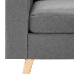 vidaXL Conjunto de sofás de 2 piezas tela Gris claro Clearance