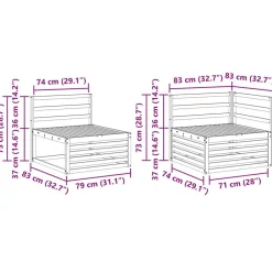 vidaXL Conjunto de sofás de exterior 4 pcs Natural Sale