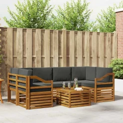 vidaXL Conjuntos De Muebles-Conjunto de sofás de exterior 7 pcs