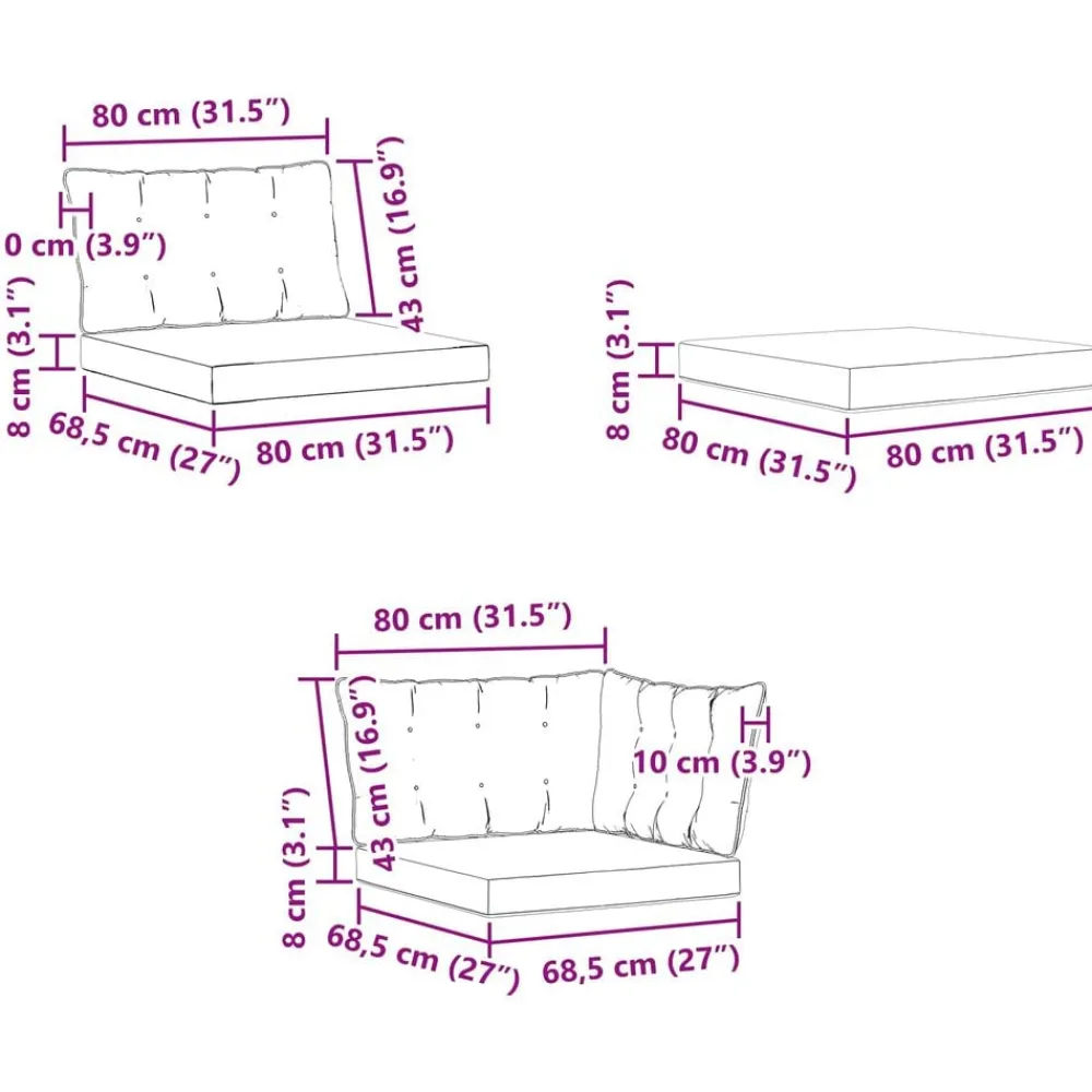 vidaXL Conjuntos De Muebles-Conjunto de sofás de exterior 6 pcs Gris Natural y Claro