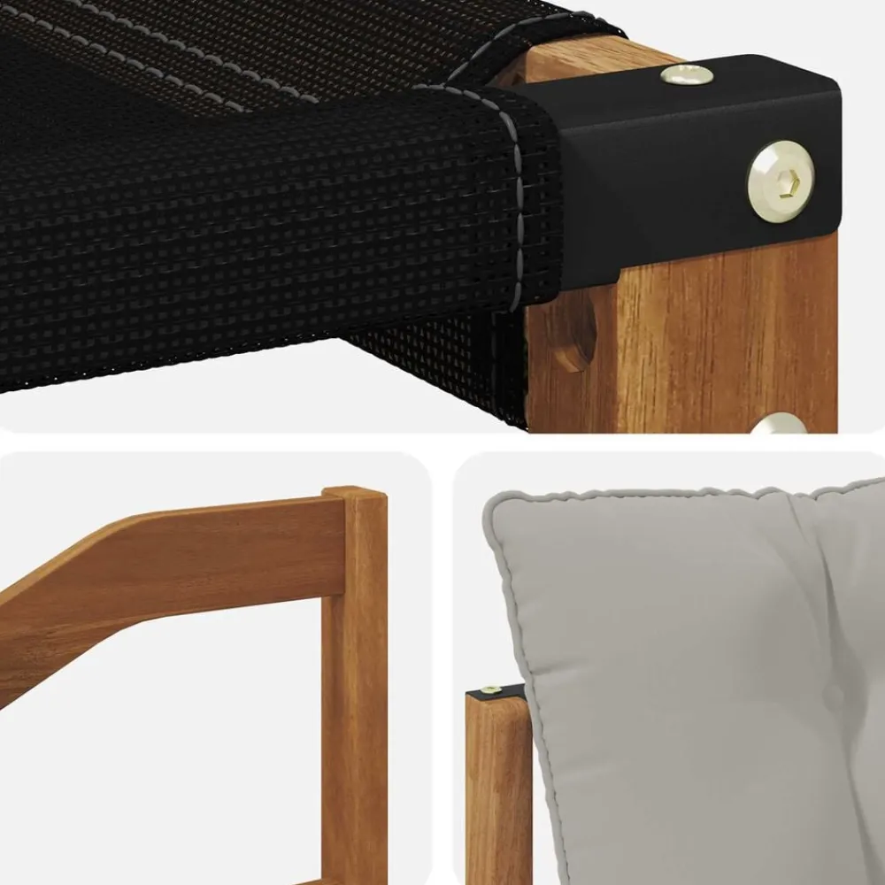 vidaXL Conjuntos De Muebles-Conjunto de sofás de exterior 6 pcs Gris Natural y Claro