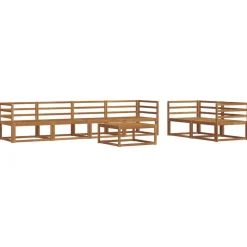 vidaXL Conjuntos De Muebles-Conjunto de sofás de exterior 7 pcs