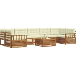 vidaXL Conjuntos De Muebles-Conjunto de sofás de exterior con cojín 8 pcs
