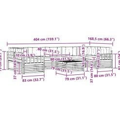 vidaXL Conjuntos De Muebles-Conjunto de sofás de exterior con cojín 8 pcs