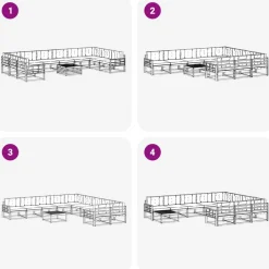 vidaXL Conjuntos De Muebles-Conjunto de sofás de exterior con cojín 11 pcs