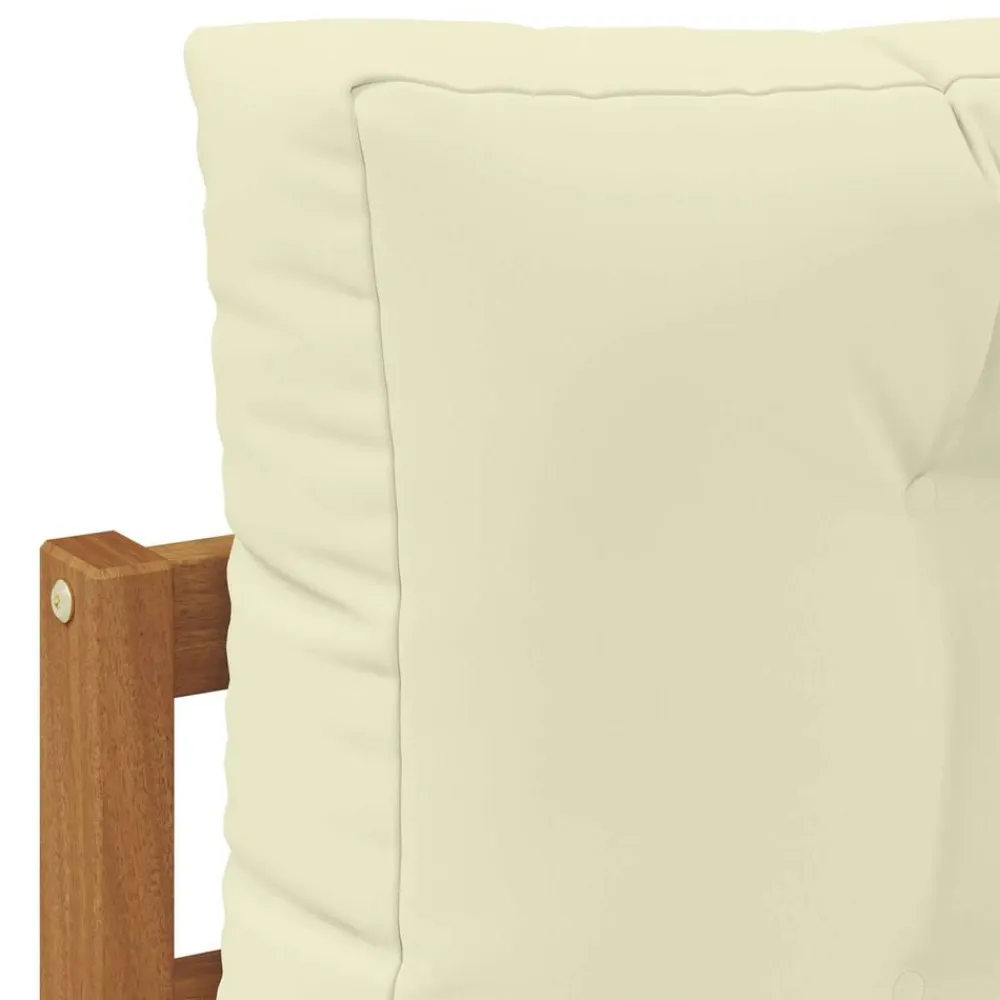 vidaXL Conjunto de sofás de exterior con cojín 4 pcs Natural y crema Hot