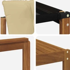 vidaXL Conjunto de sofás de exterior con cojín 9 pcs Natural y beige Sale