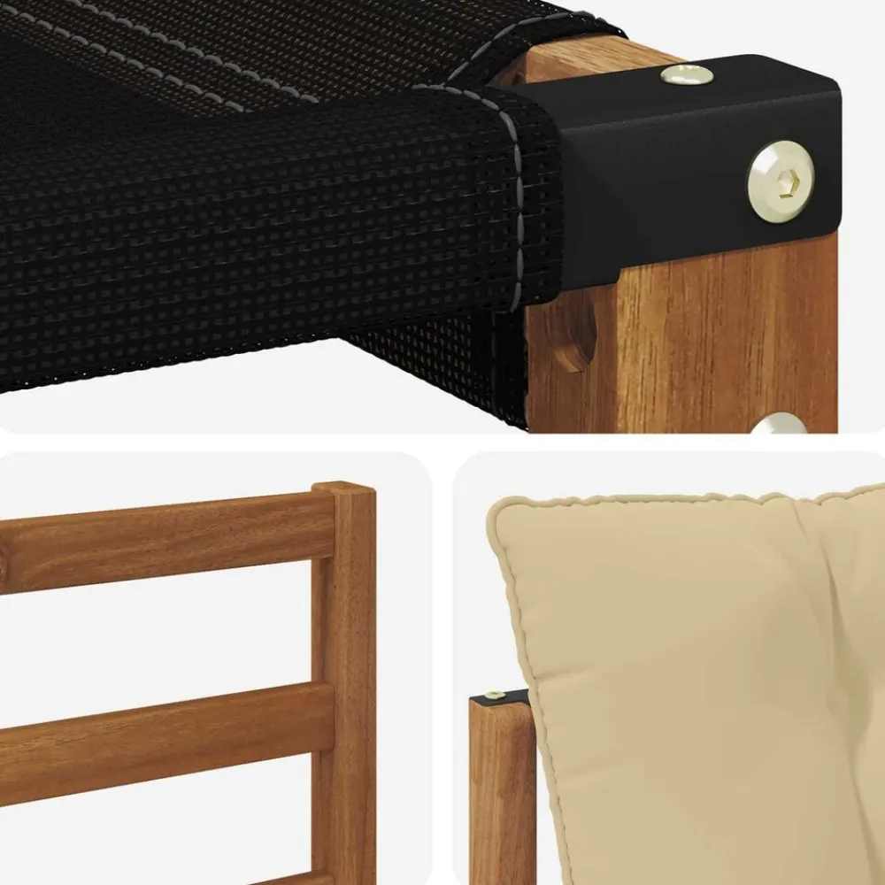vidaXL Conjuntos De Muebles-Conjunto de sofás de exterior con cojín 3 pcs