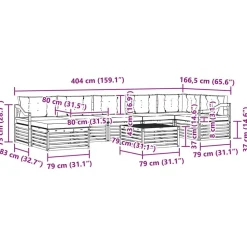 vidaXL Conjuntos De Muebles-Conjunto de sofás de exterior 8 pcs