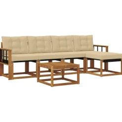 vidaXL Conjuntos De Muebles-Conjunto de sofás de exterior con cojín 6 pcs