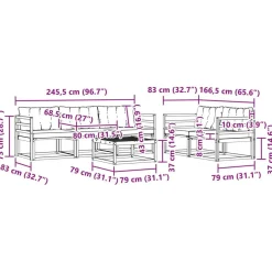 vidaXL Conjuntos De Muebles-Conjunto de sofás de exterior con cojín 6 pcs