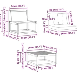 vidaXL Conjuntos De Muebles-Conjunto de sofás de exterior con cojín 6 pcs