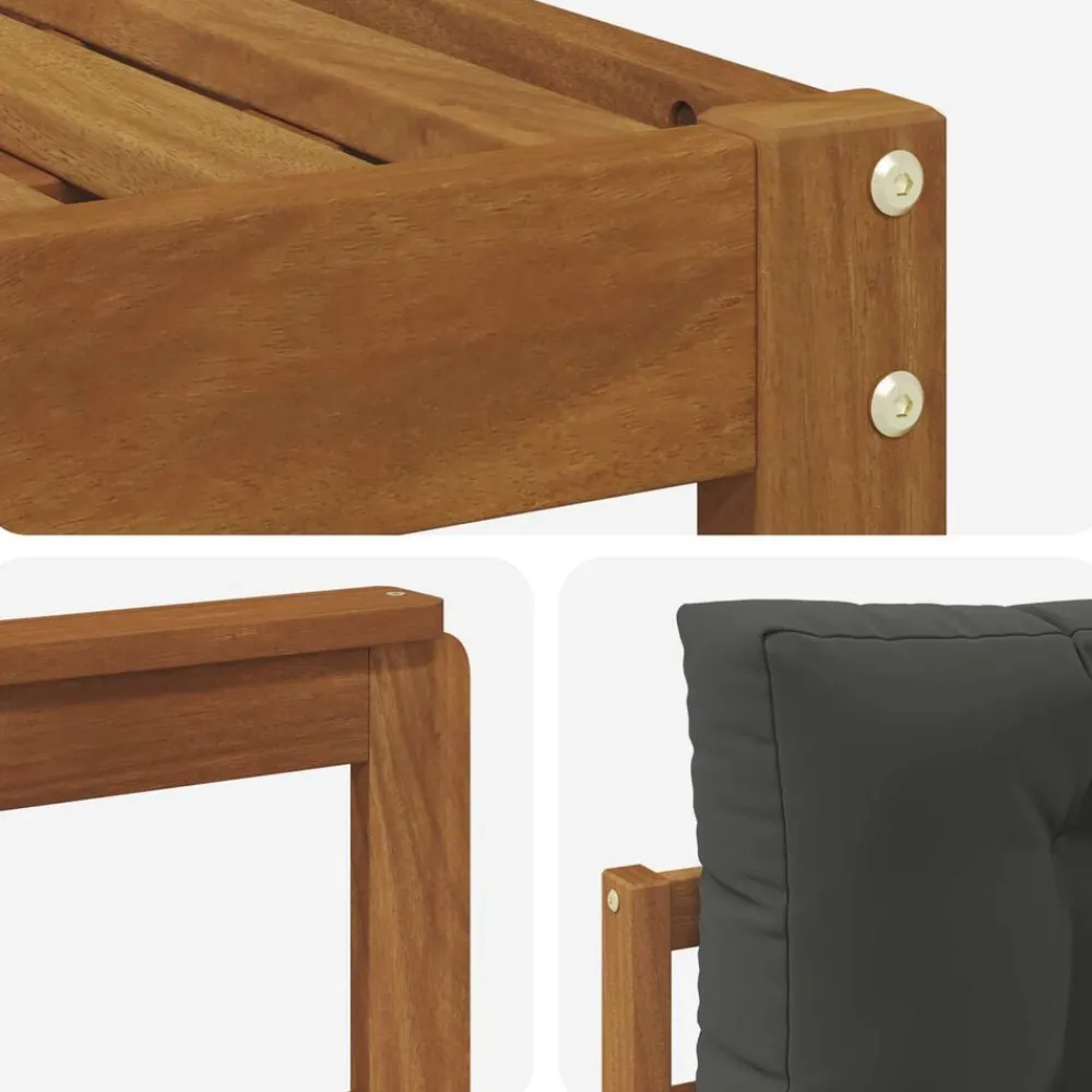 vidaXL Conjuntos De Muebles-Conjunto de sofás de exterior 9 pcs