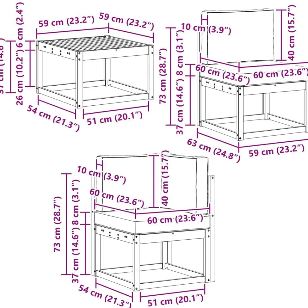vidaXL Conjunto de sofás de exterior con cojín 9 pcs Natural y beige Discount